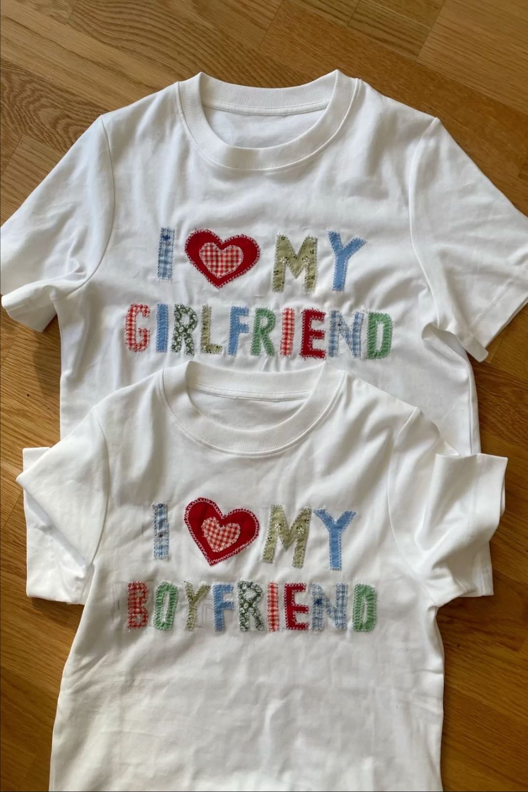 Embroidering matching shirts
