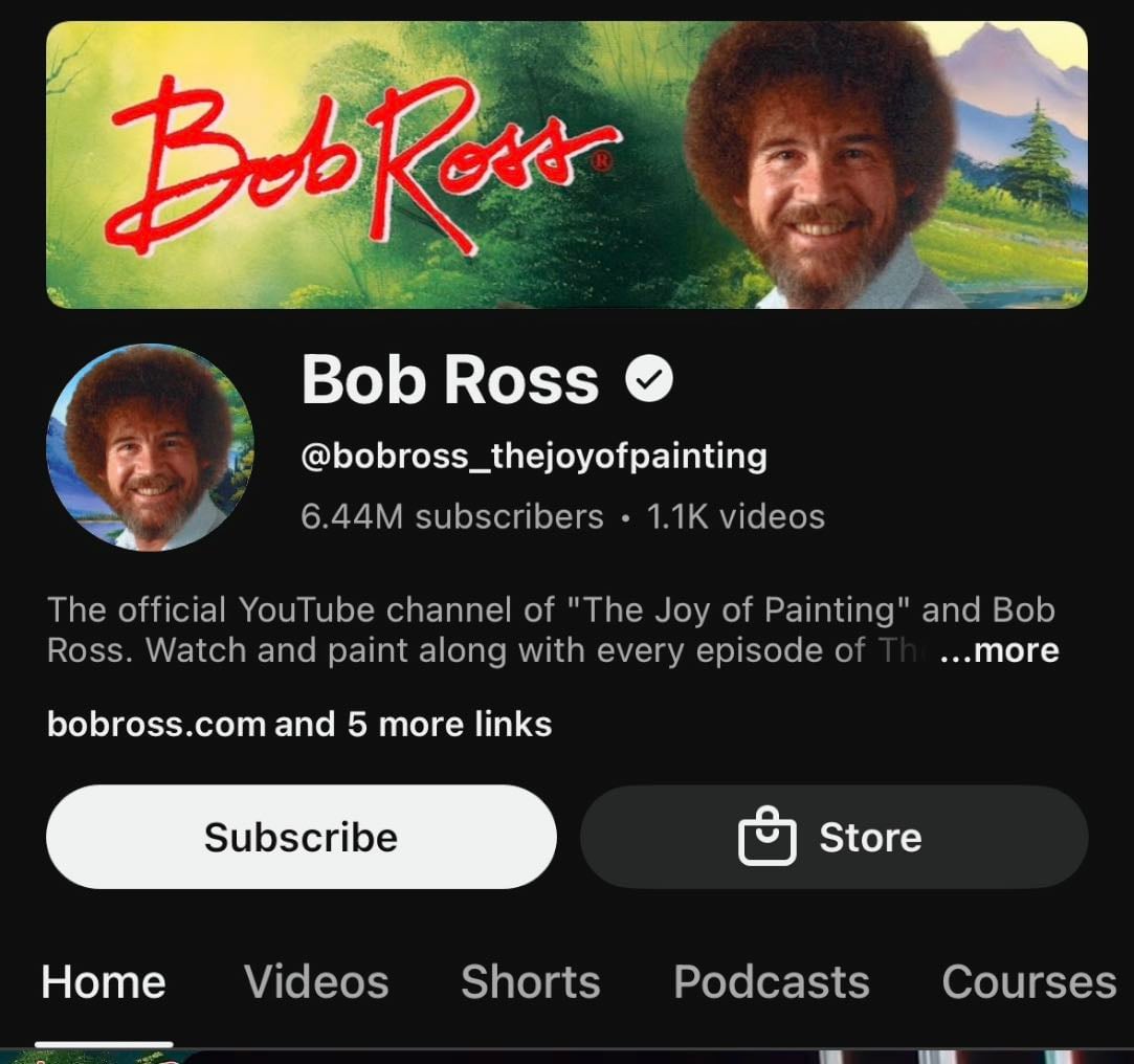 Follow a Bob Ross painting tutorial