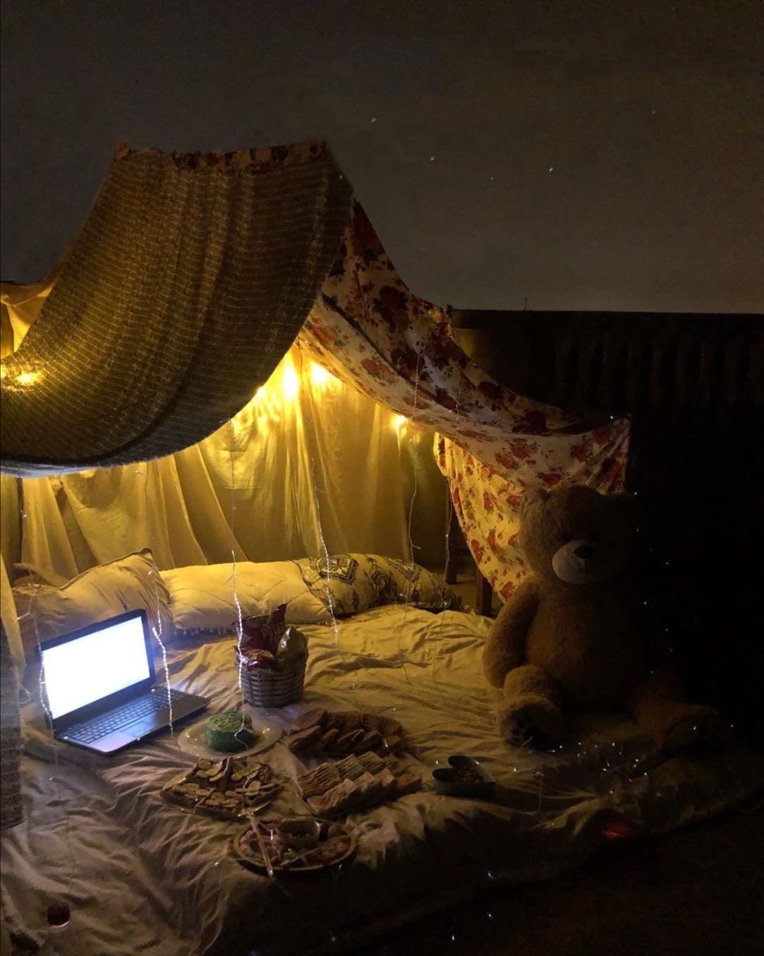 Build a pillow fort and watch movies