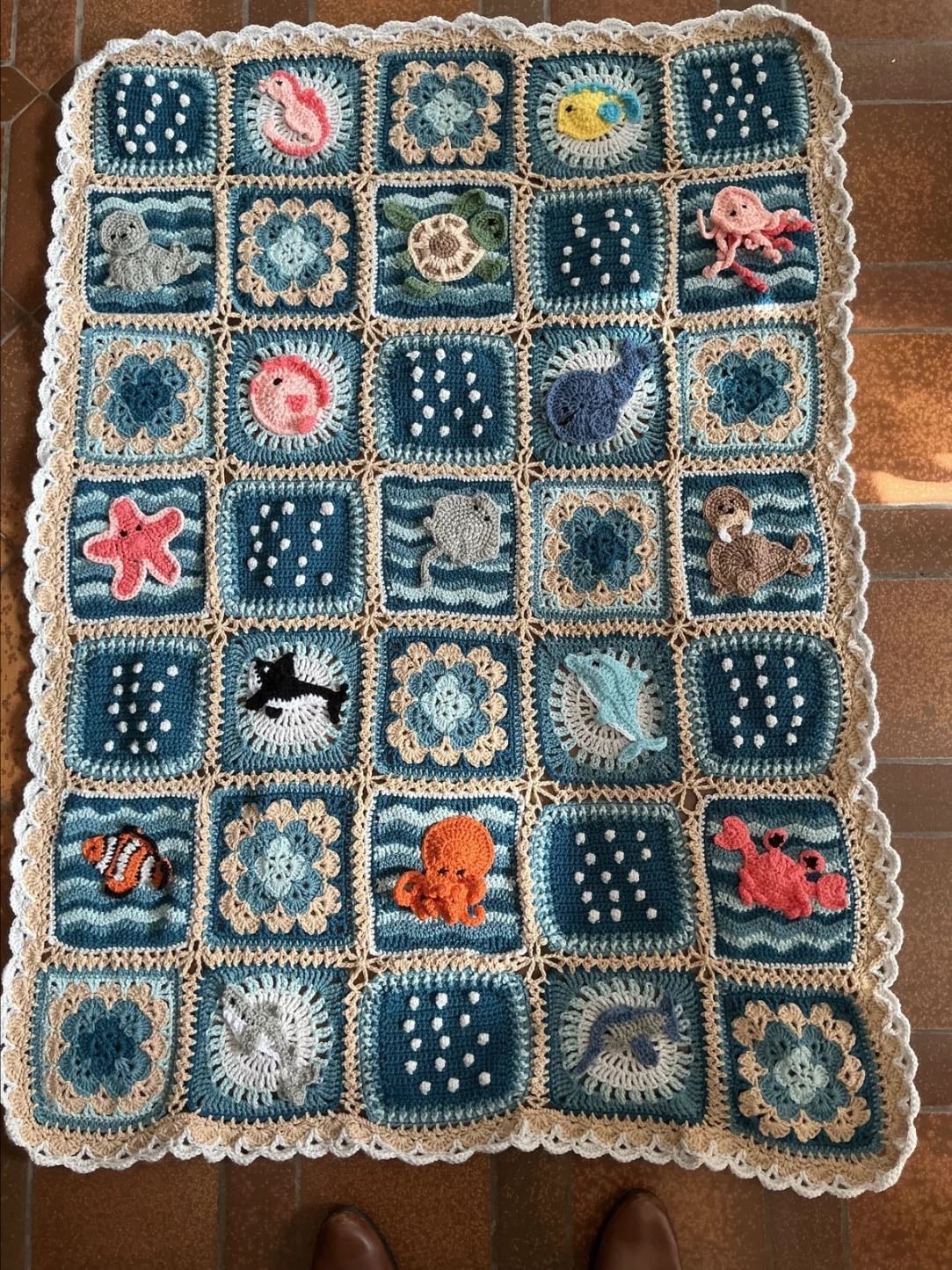 Ocean themed blanket