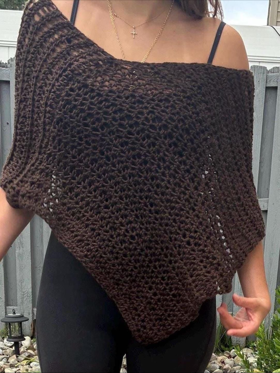 Off the shoulder poncho
