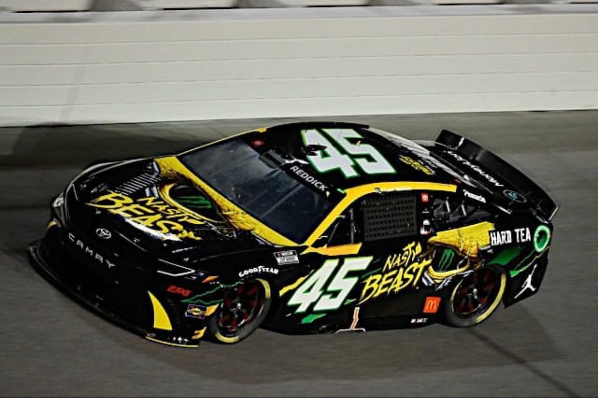 Duel 1 - Fun duel. Nice move by Reddick to push Larson then move to bottom on final lap. Johnson makes race barely over Yeley
