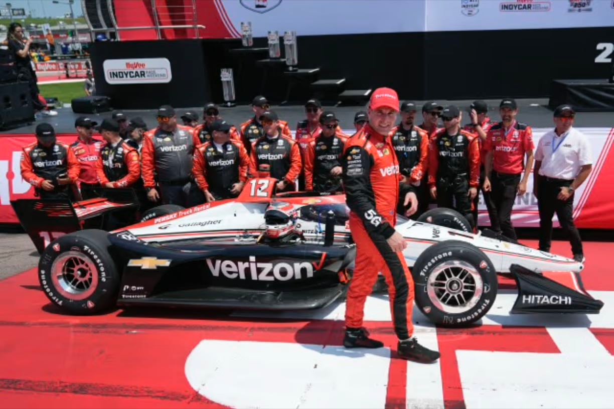 Iowa 2 - Not many highlights. Power's strategy worked out to pit late and blend in front of Palou. Scotty in 3rd. Big wreck at checkers with Sting Ray upside down