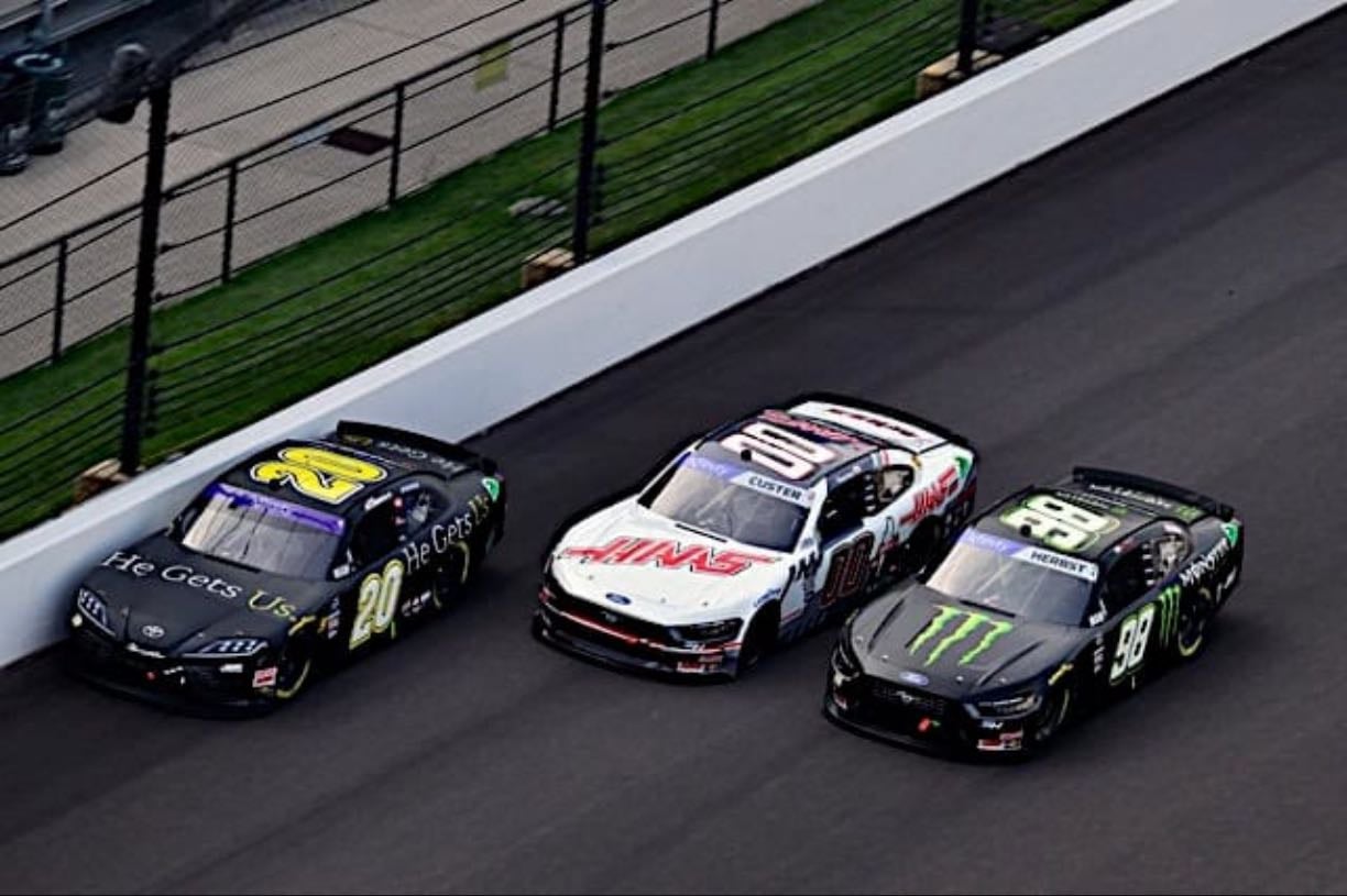 Indianapolis - Great last couple laps. Herbst had fast car and bumps Custer slightly to get lead. But Aric passes both as three wide at white. Riley passes Aric in turn 4