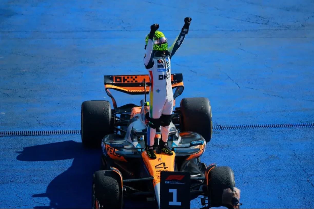 Mexico City Grand Prix - Chaos at the start with both Max and Lewis cutting through grass. Lewis gets penalty. Lando wins big but some passing. Max tries to get P3 but VSC flies