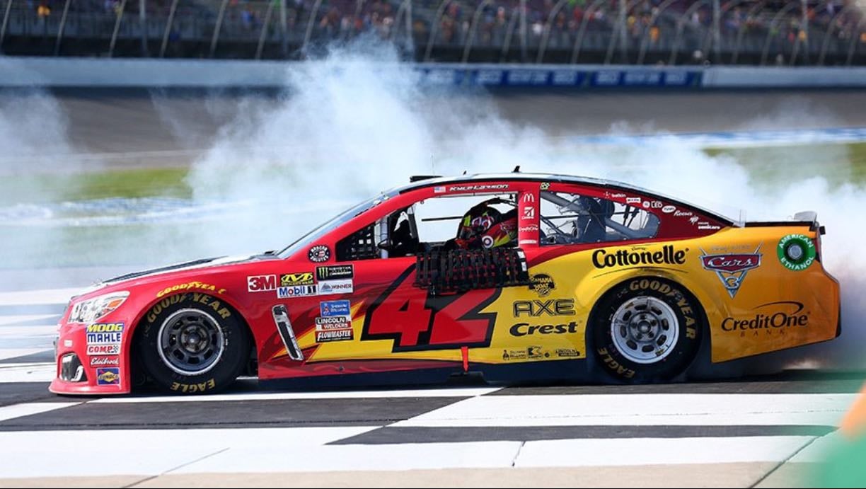 Michigan 1 - Didn't really watch. Truex won first two stages. Remember Larson making aggressive pass on Elliott. Five to go restart and Larson bested Elliott