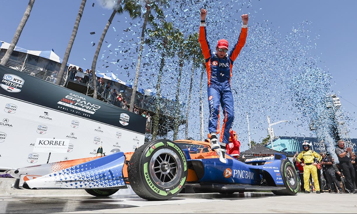 Long Beach - Brilliant fuel save by Dixon. Lots of strategy. Power and Josef were in front. Herta tried to catch Dixon but can't do it. Scotty has mechanical failure