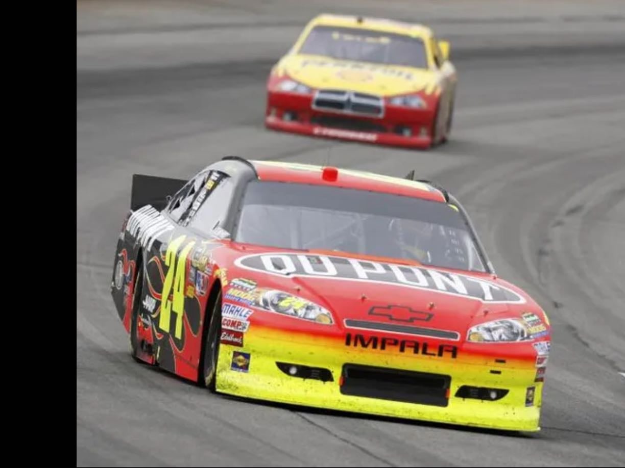 Pocono 1 - Boring race at my least favorite track. No passing. It's like NASCAR throw fake caution to make things close again
