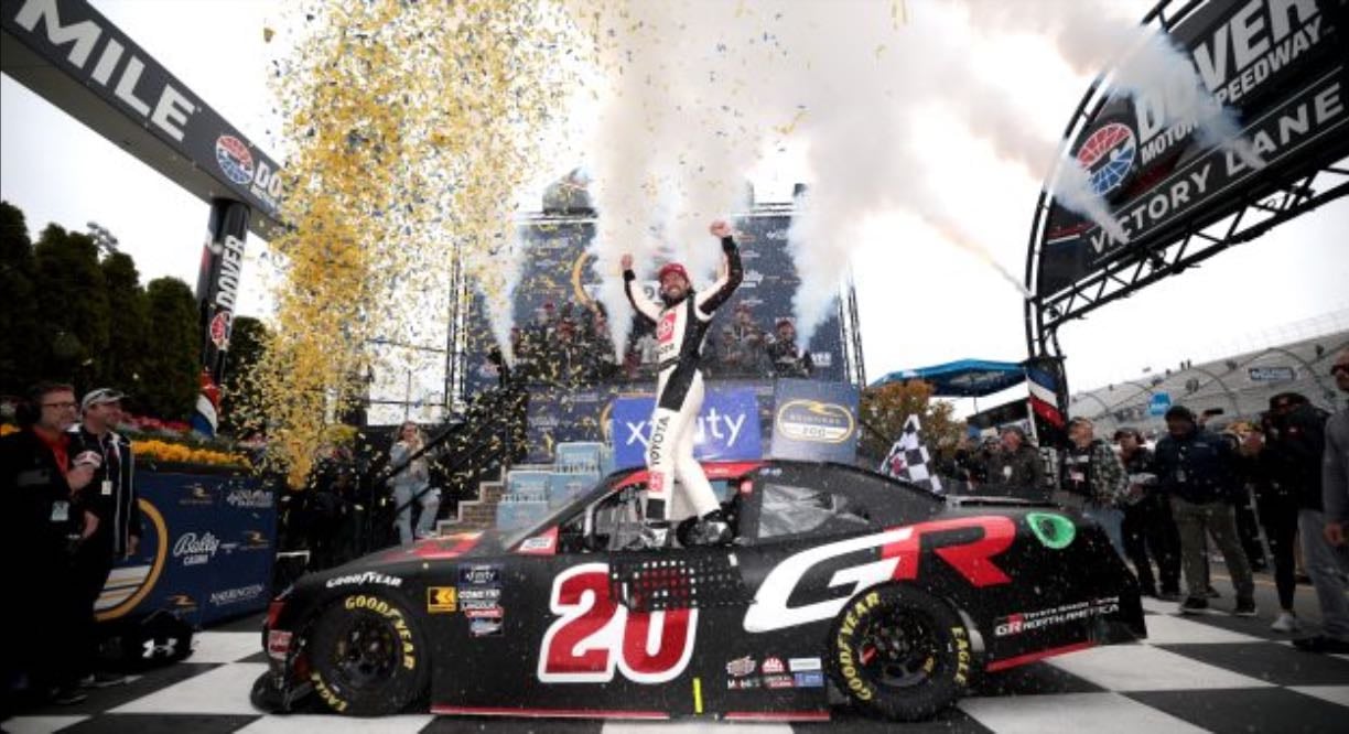 Dover - Great race. Overtime finish with rookie Kvapil in lead. But Truex squeezes him to get pass. Good close racing