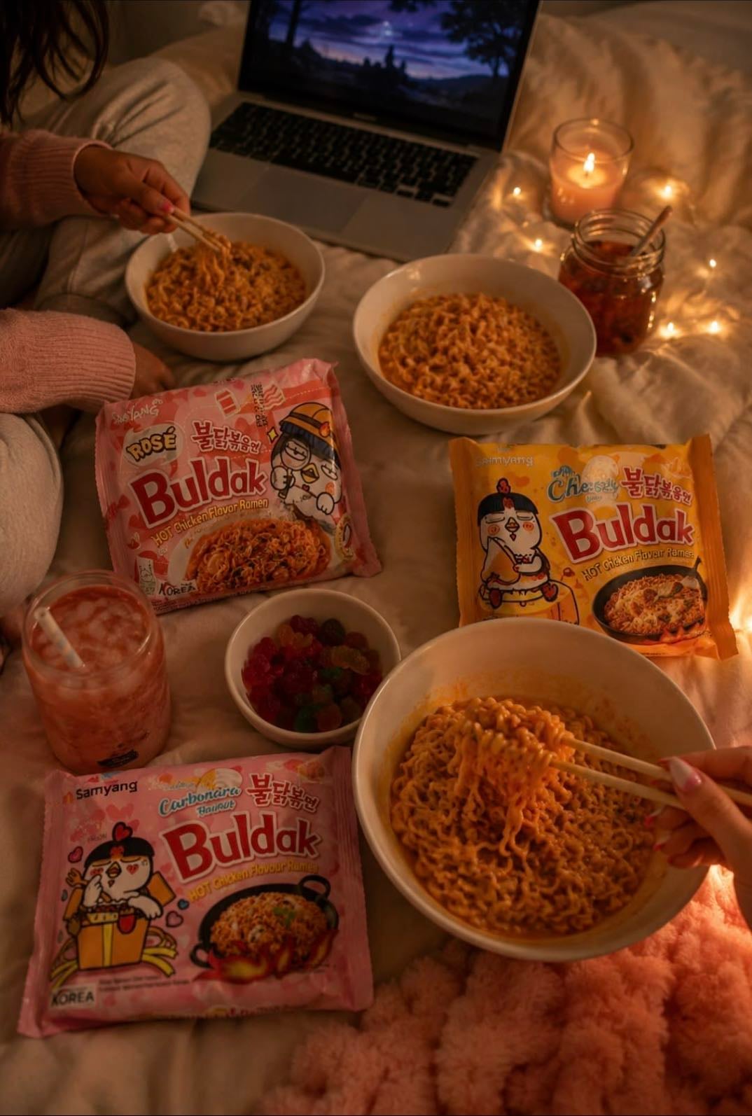 Pijamada con ramen - Me encanta