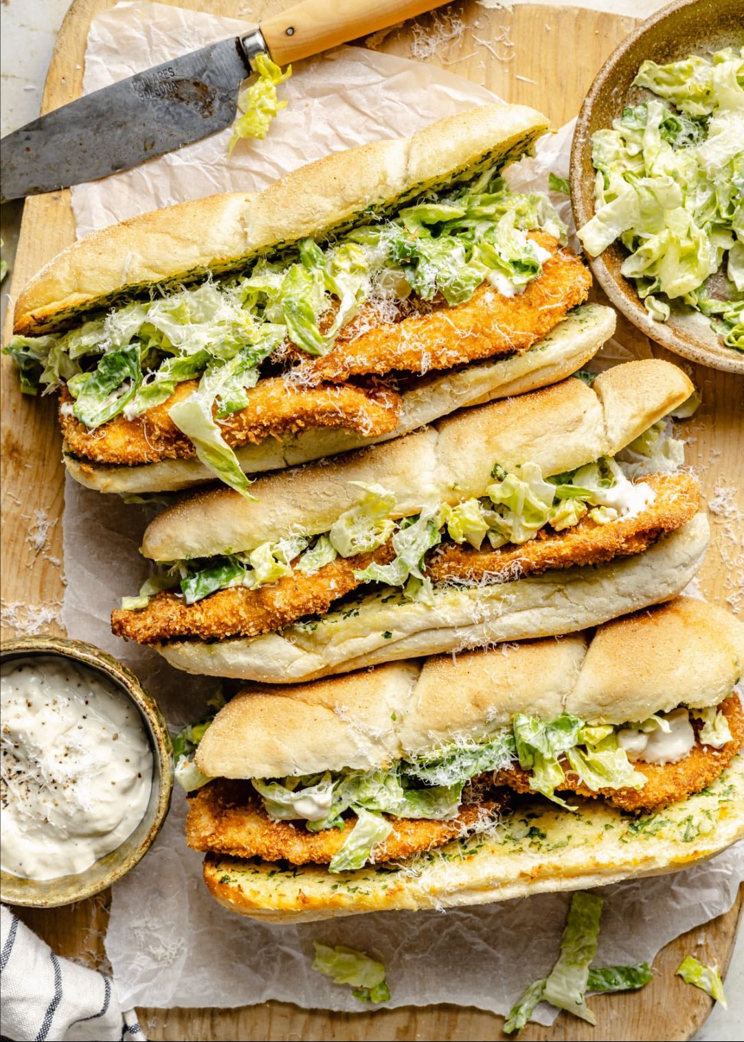 Chicken ceasar sandwich