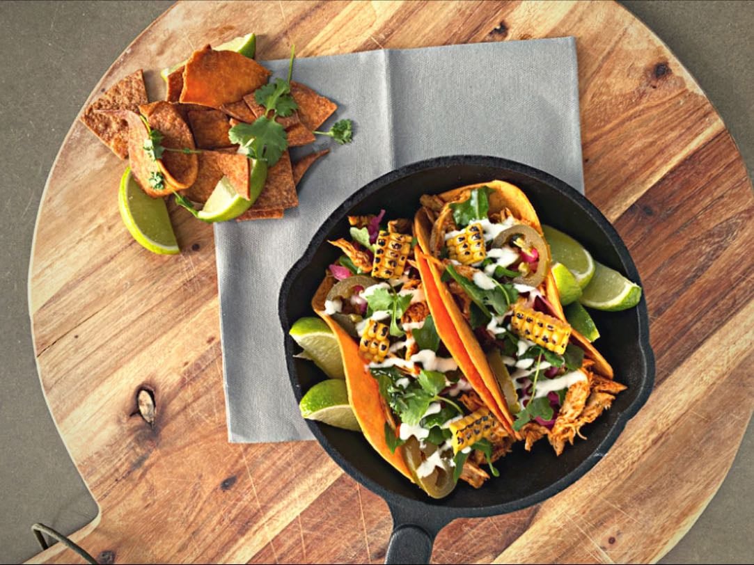 Chicken seaweed taco