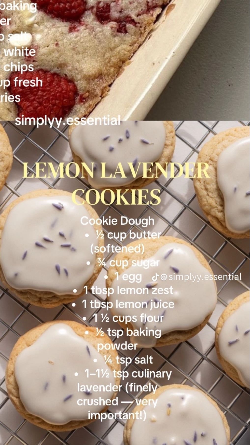 Lemon lavender cookie