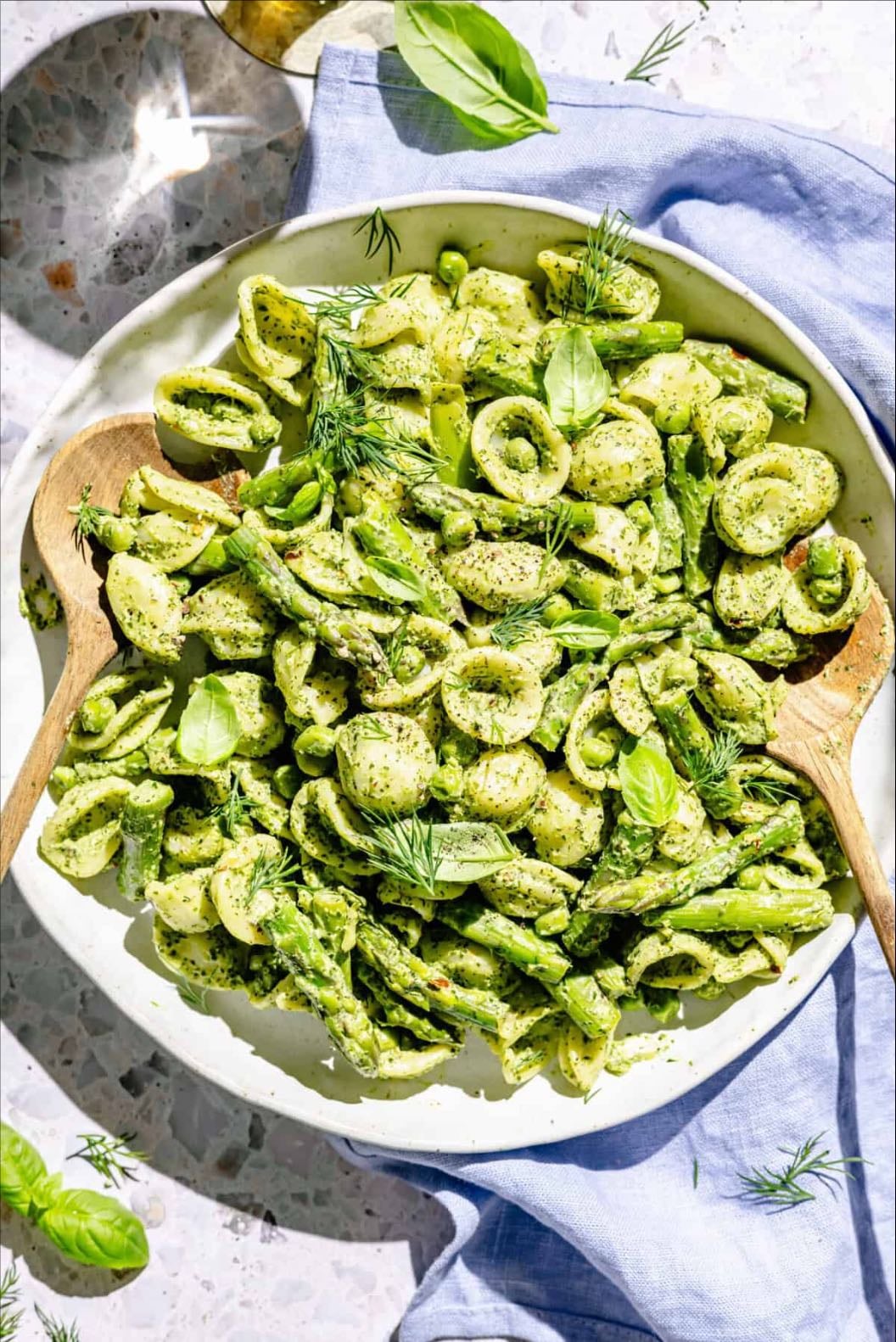 Green goddess pasta salad