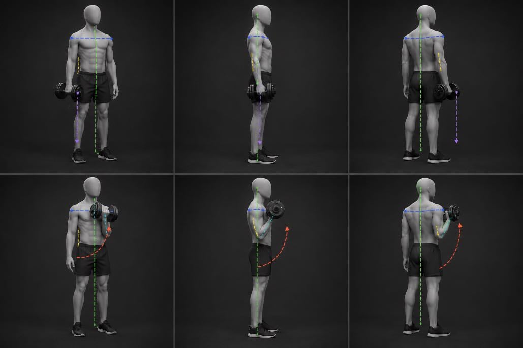 Bicep Curls - biceps/core
