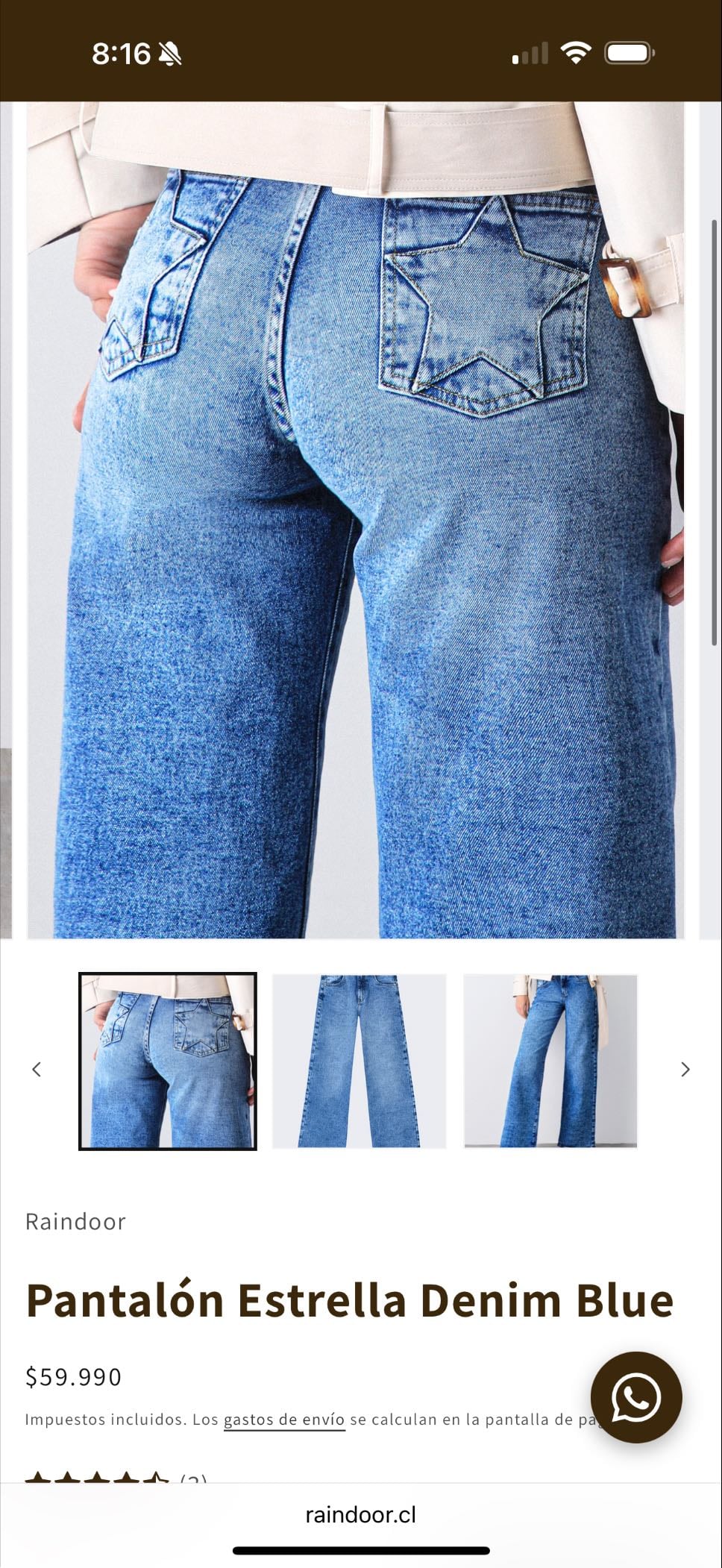 Pantalón Raindoor talla 38