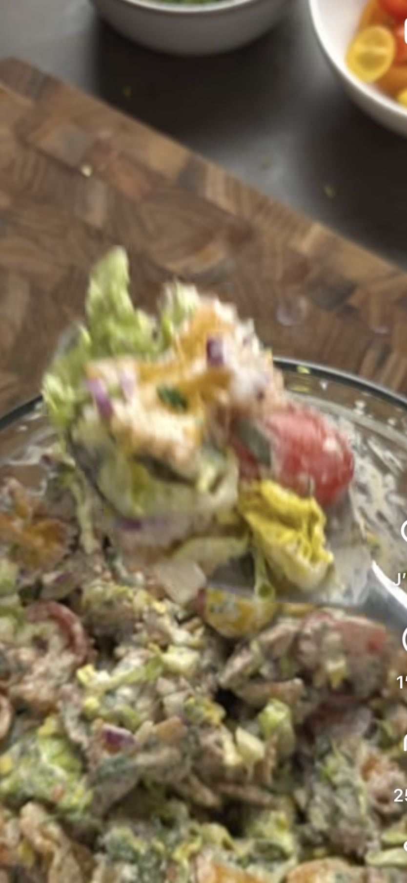 Salade de pâté croustillante