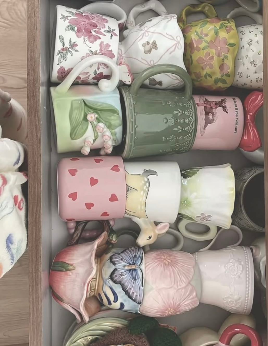 coffee/tea cups - only whimsy tea cups are allowed