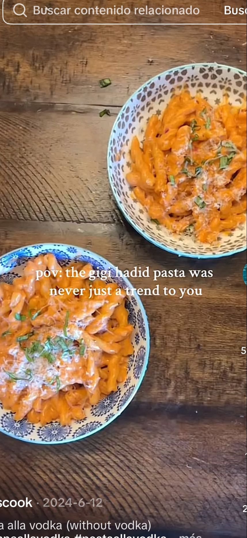 gigi hadid pasta