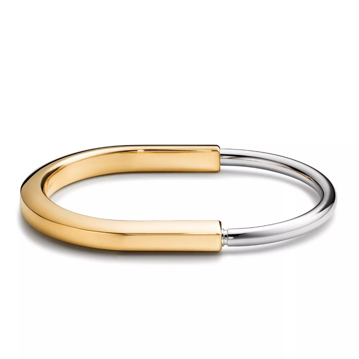 TIFFANY & CO. Lock Bangle - in Yellow and White Gold