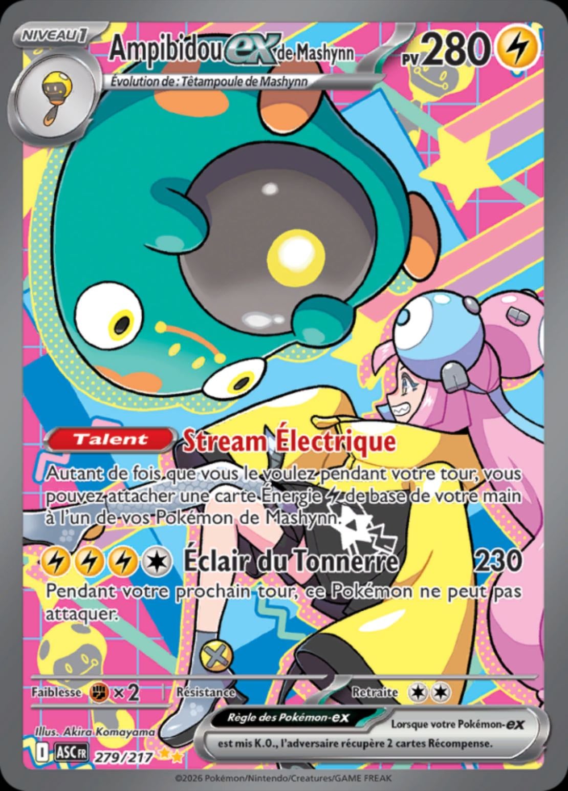 Ampibidou Ex de Mashynn - 279/217 Héros Transcendants