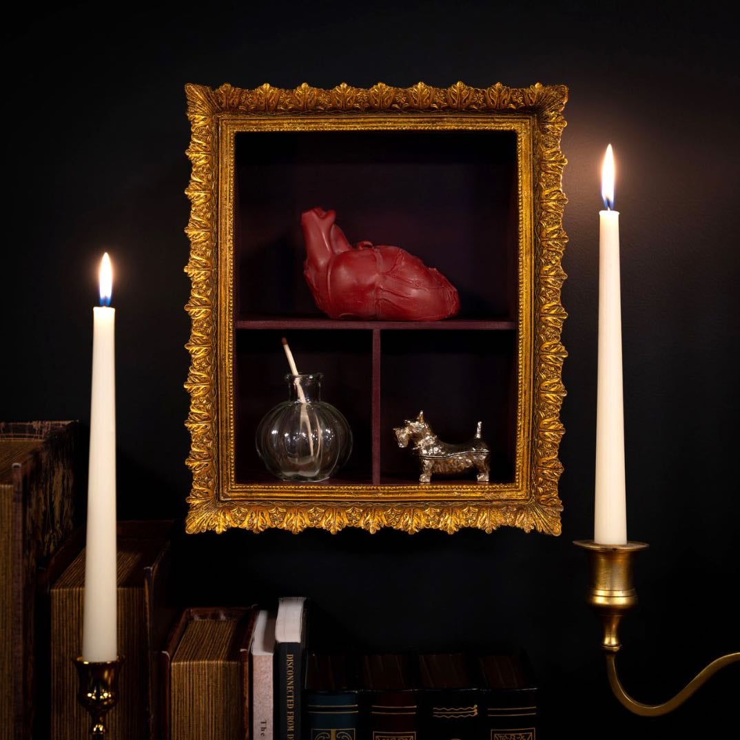 GOLD BAROQUE FRAMED WALL SHELF - The Blackened Teeth