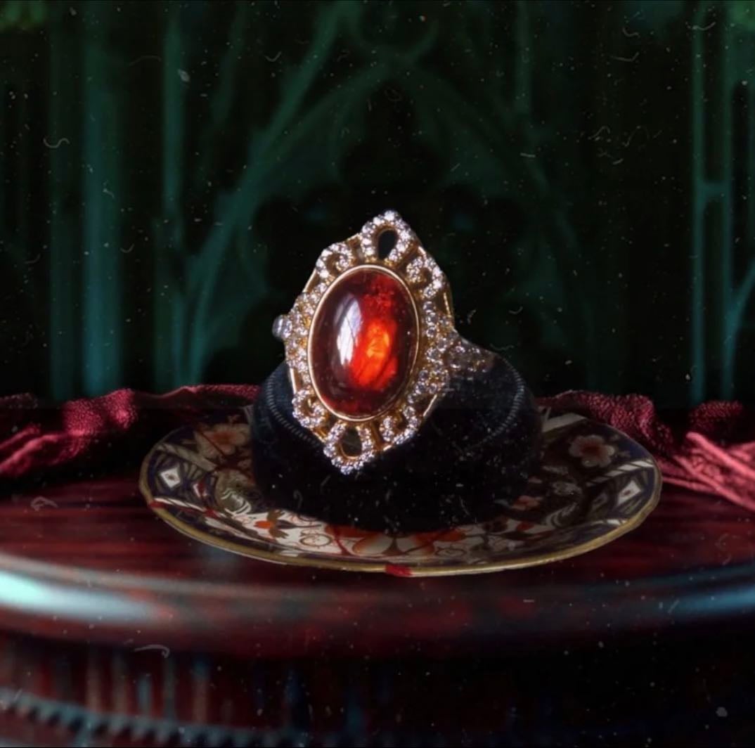 Crimson Ghost Ring - Petals and Poison