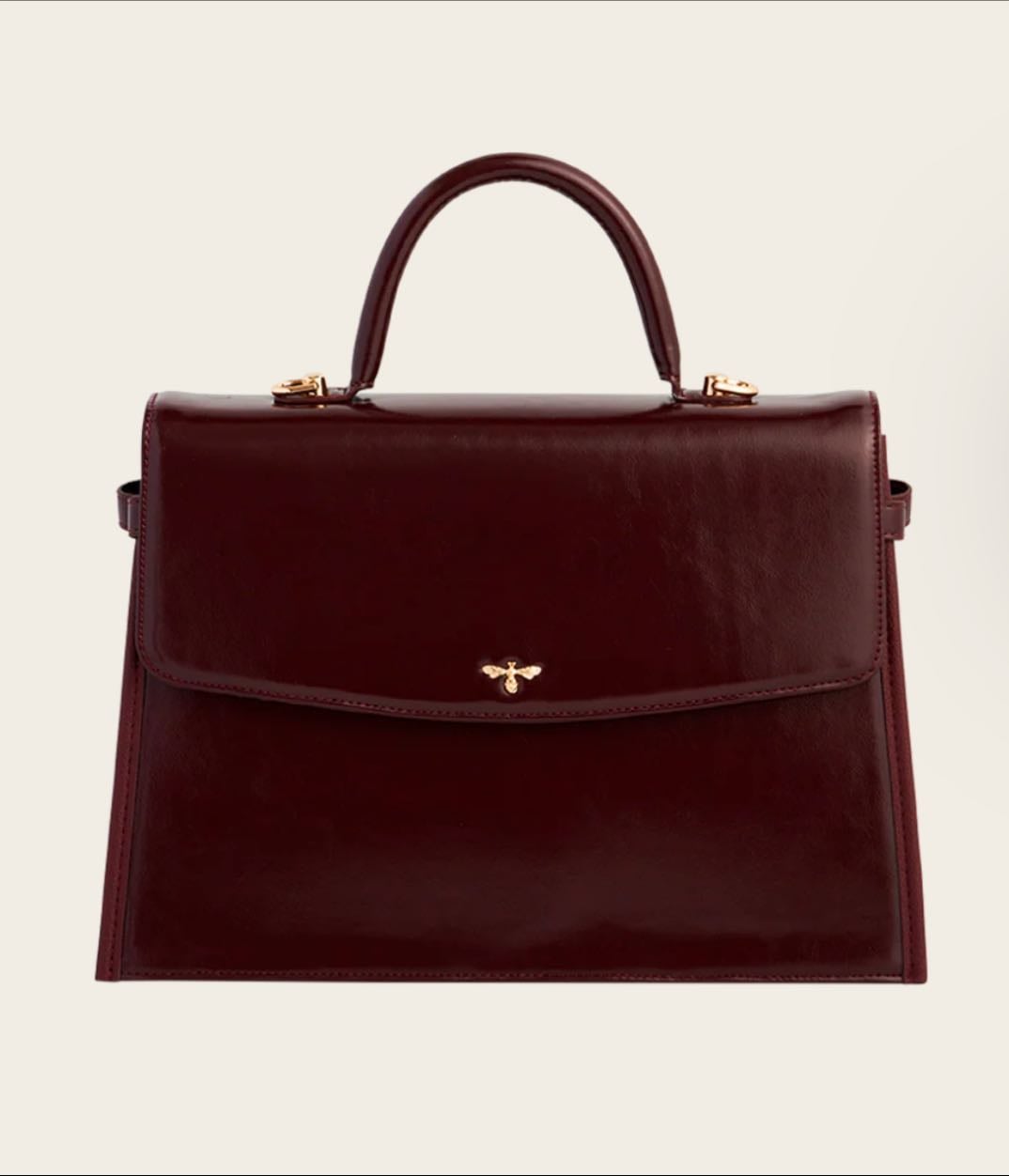 Cherry Red Structured Tote - Fable England