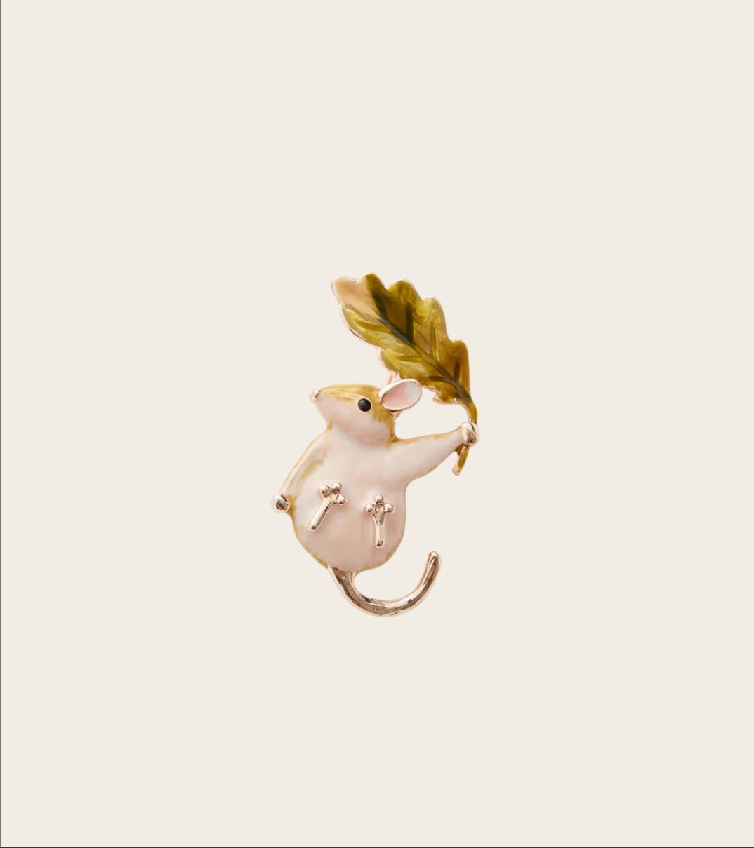 Enamel Dormouse Brooch - Fable England