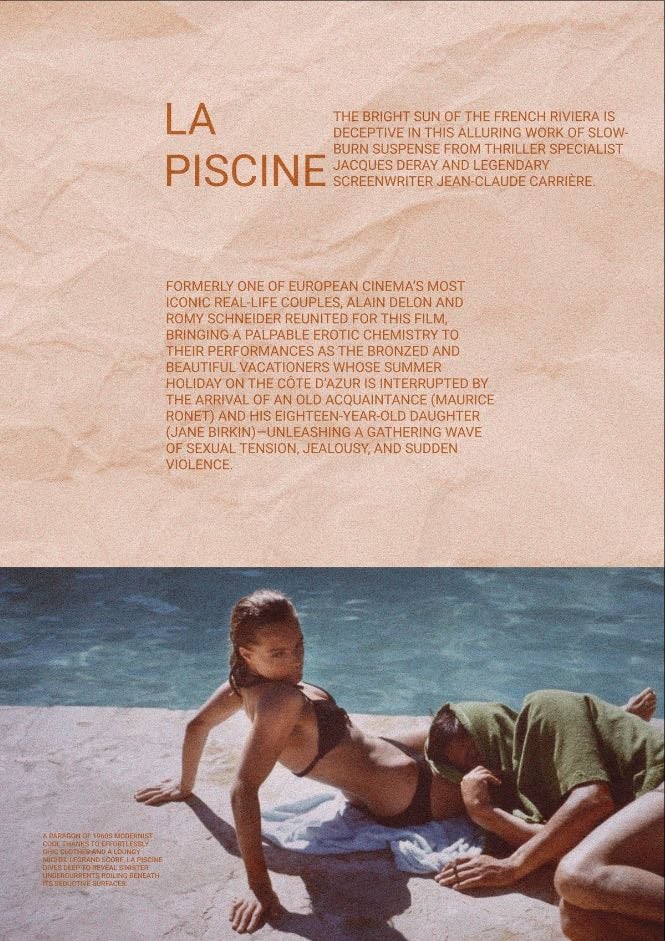 The Swimming Pool - Jacques Deray · 1969