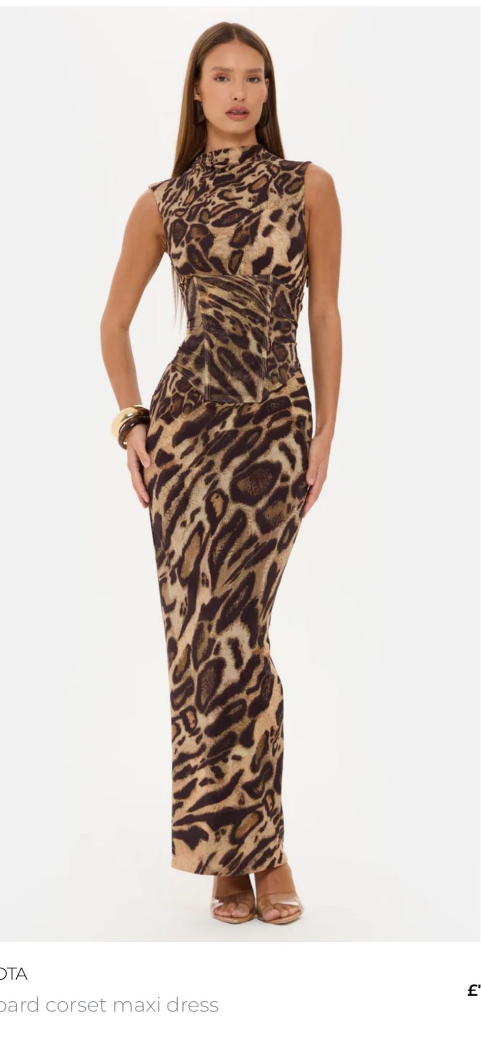 DAKOTA leopard corset maxi dress