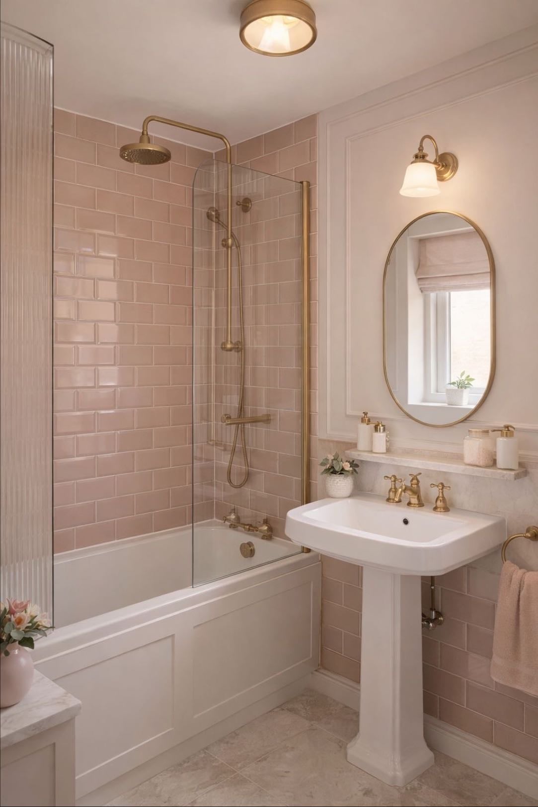 Pink bathroom