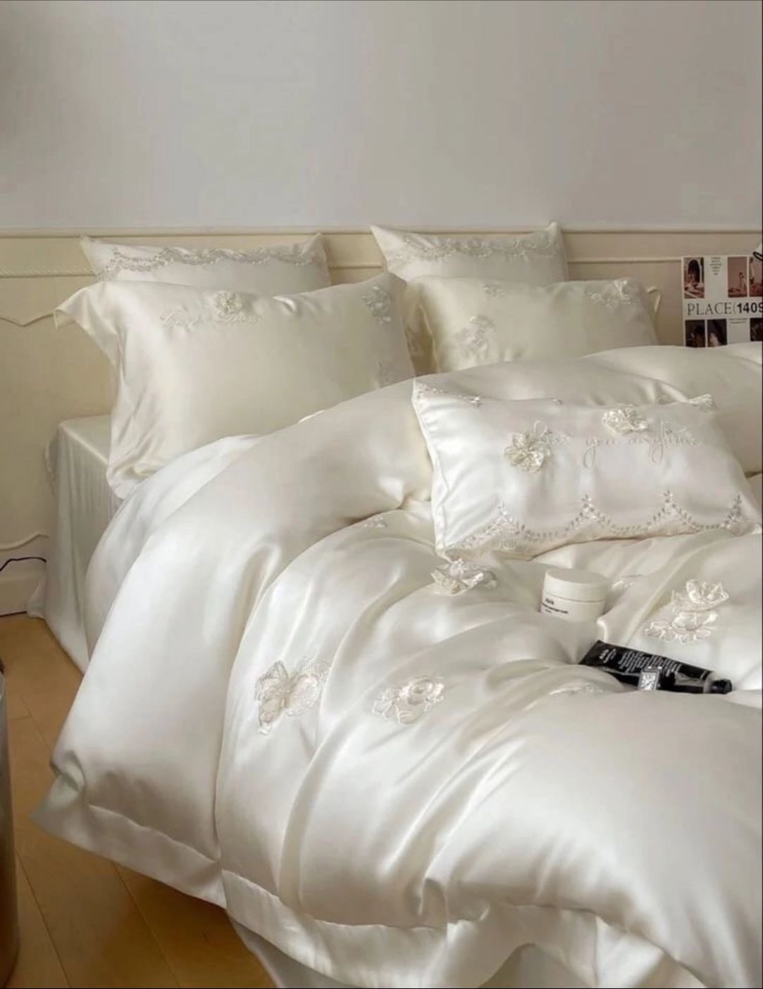 Silk pillow case and comforter cover