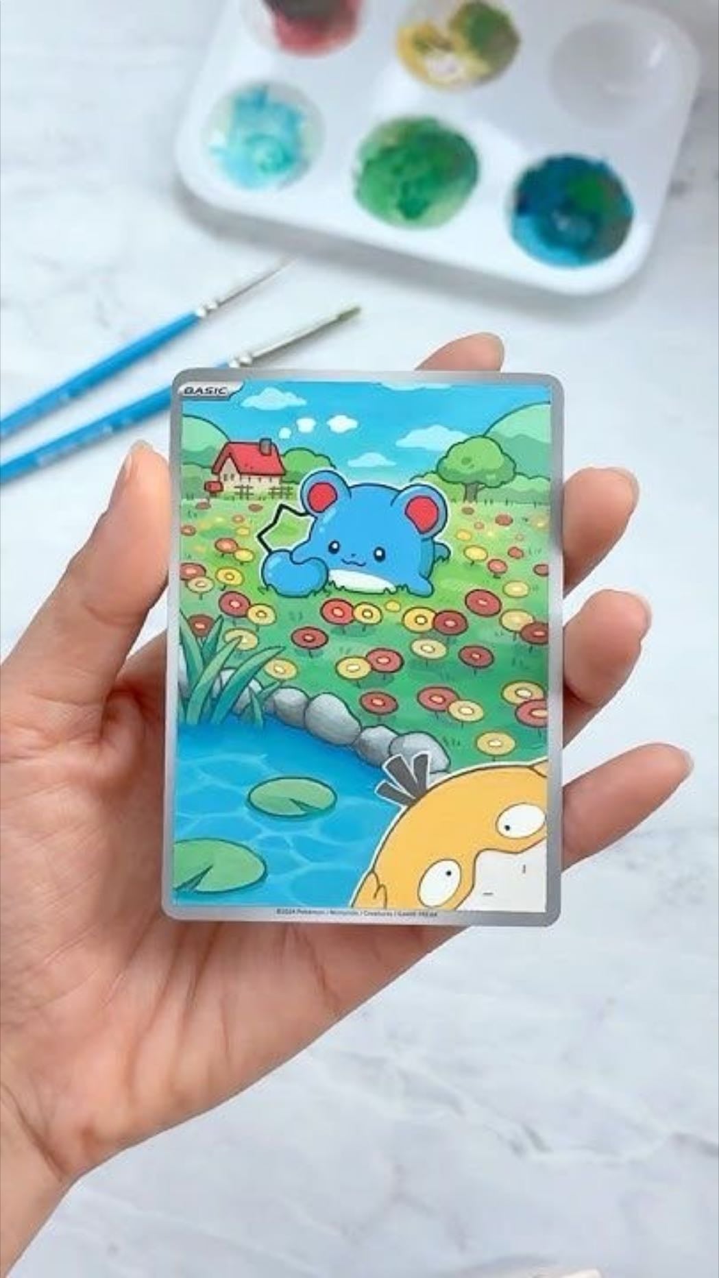 painted pokemon card