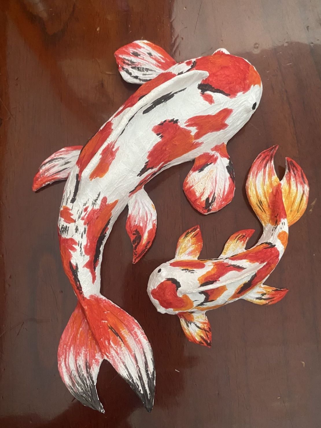 cardboard koi fish