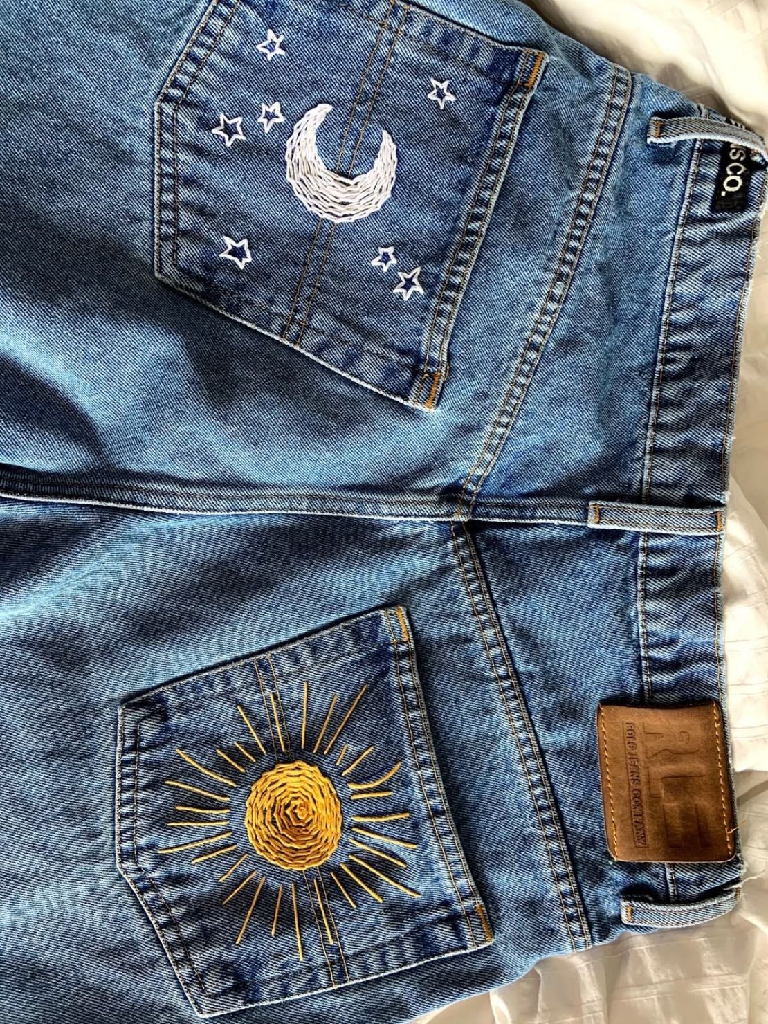 embroider jeans