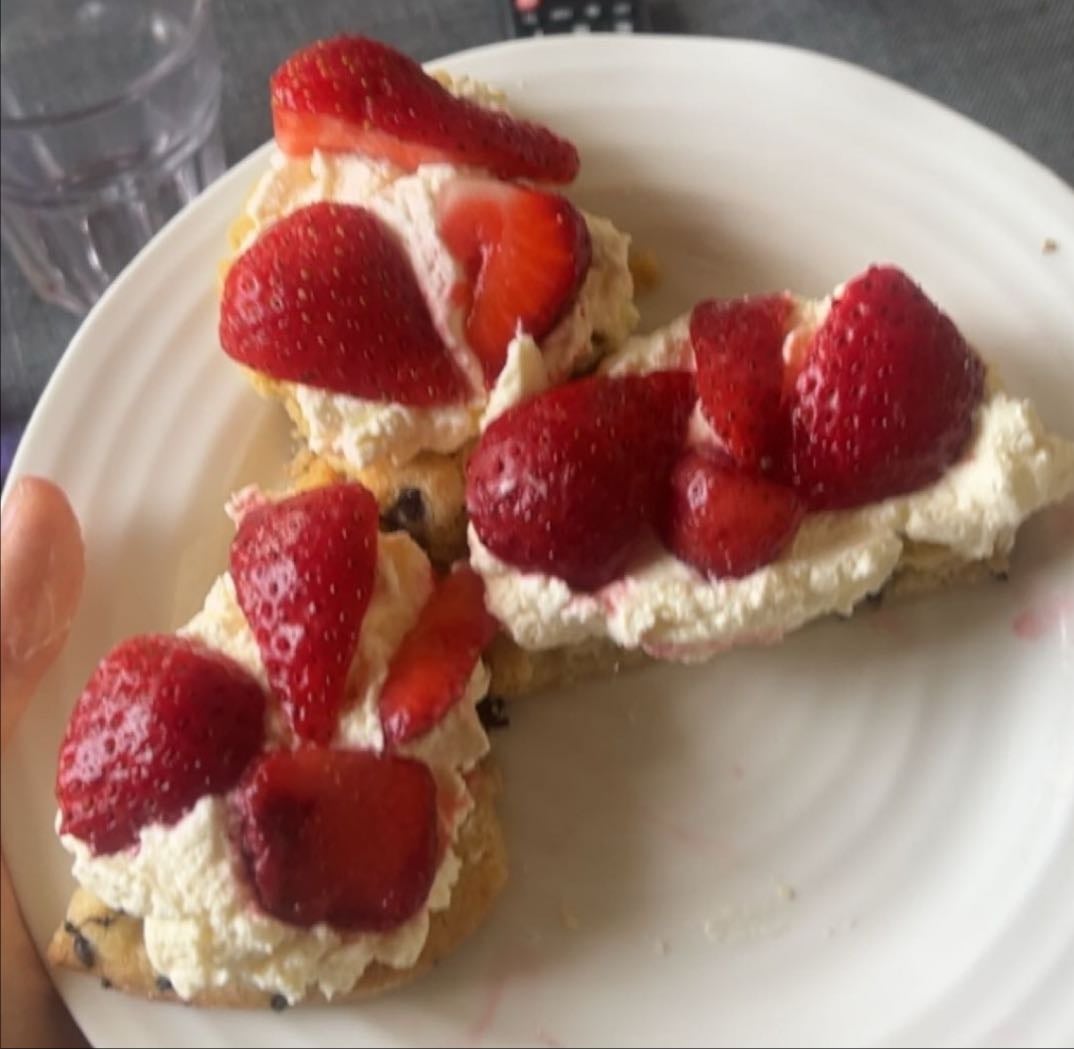 lavender strawberry shortbreads