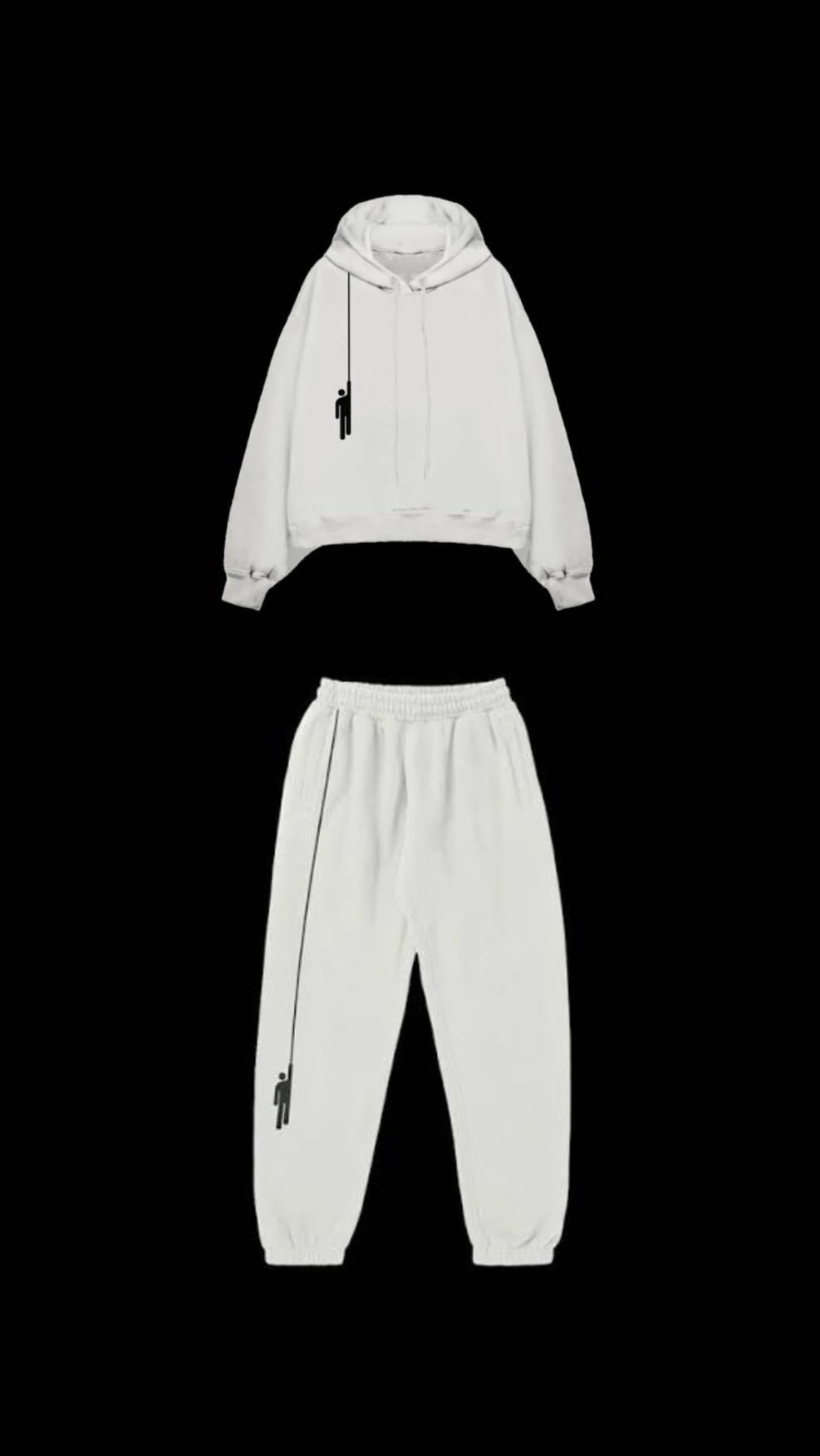 White hanging Blohsh tracksuit set