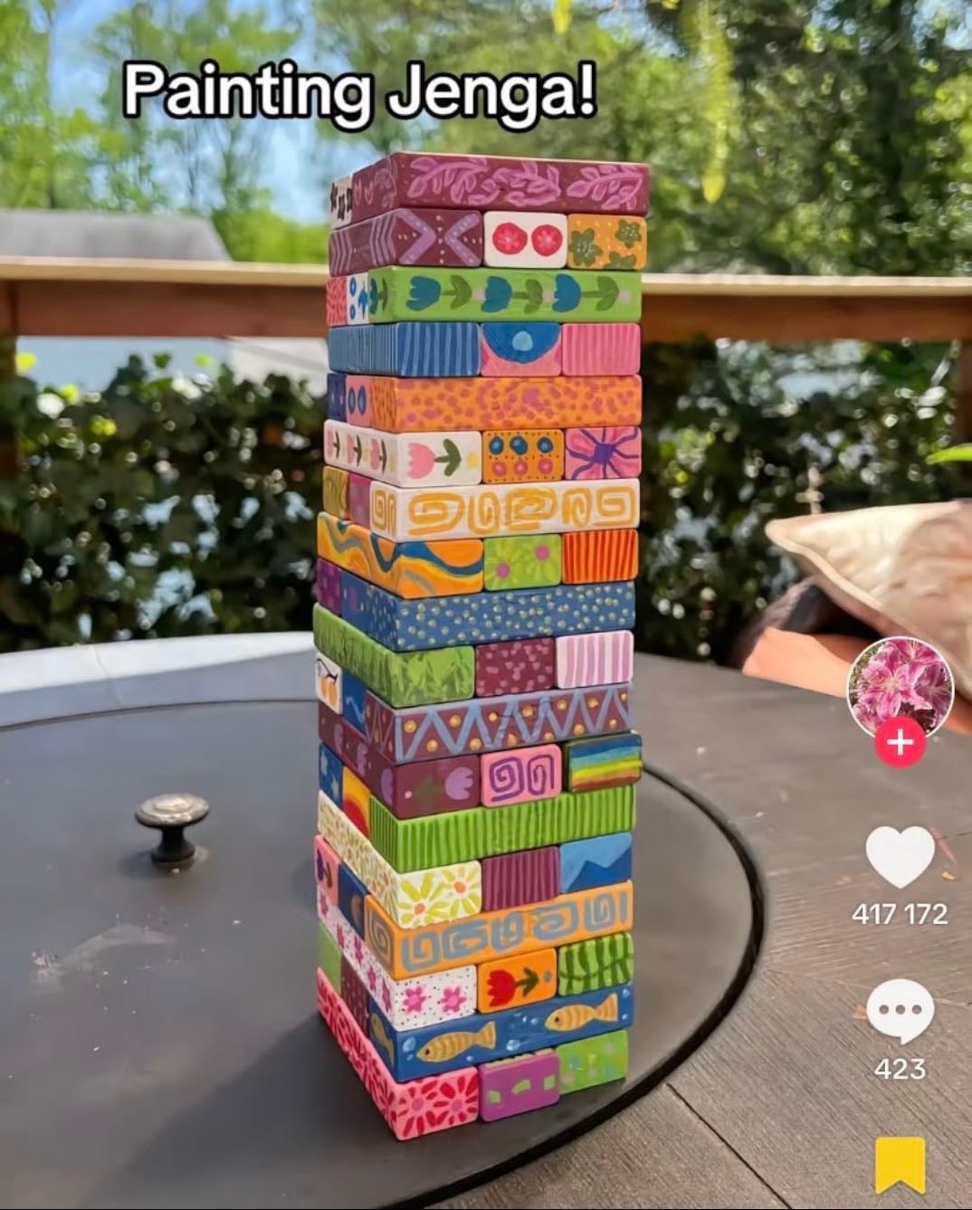Painted Jenga - grab some paints and decorate your own jenga!