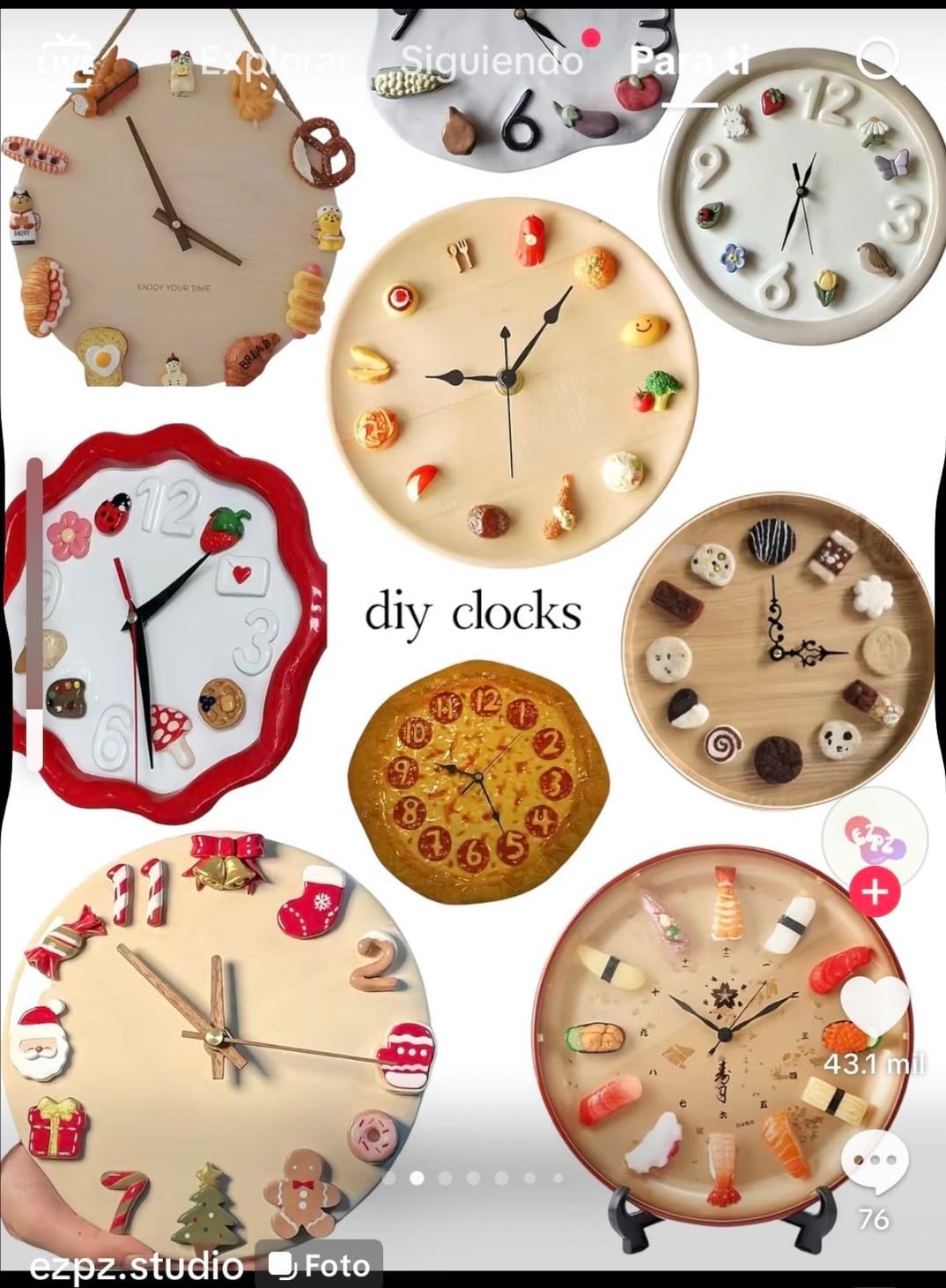 Clay Clock - clocks can be a really fun thing to make, use air dry clay to make it easier!