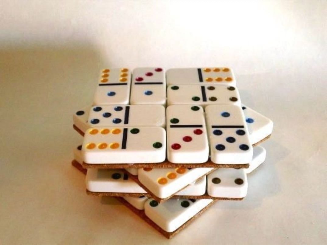 Domino Coaster - very own domino coaster, great to decorate your room with