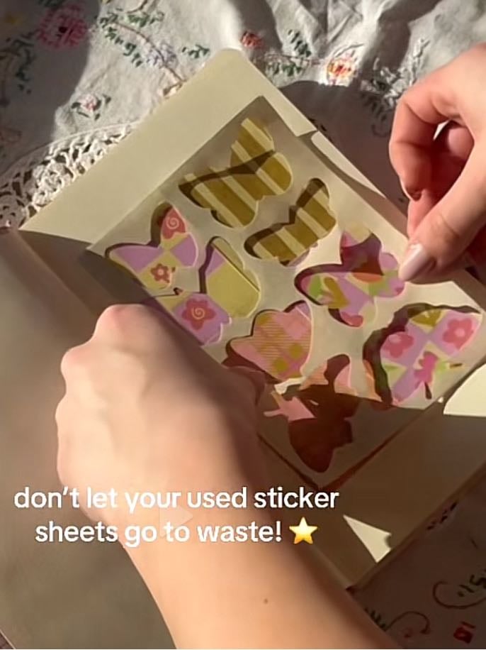 Using empty sticker sheets