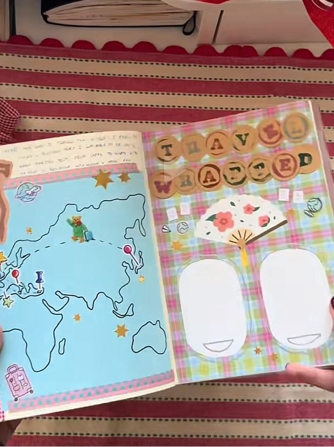Travel page - I’d like the stamp set and hole punch