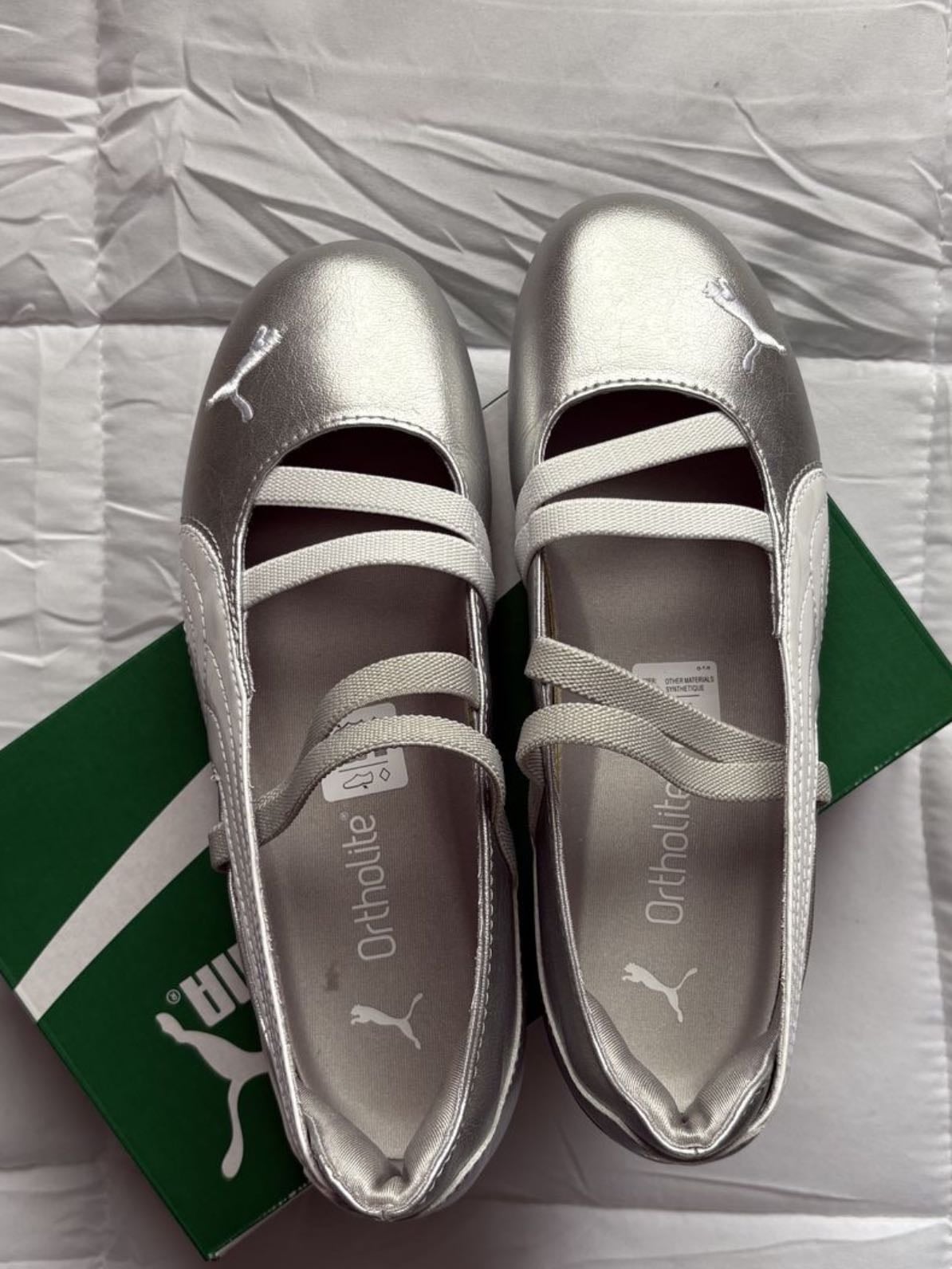 Puma ballerina plateadas