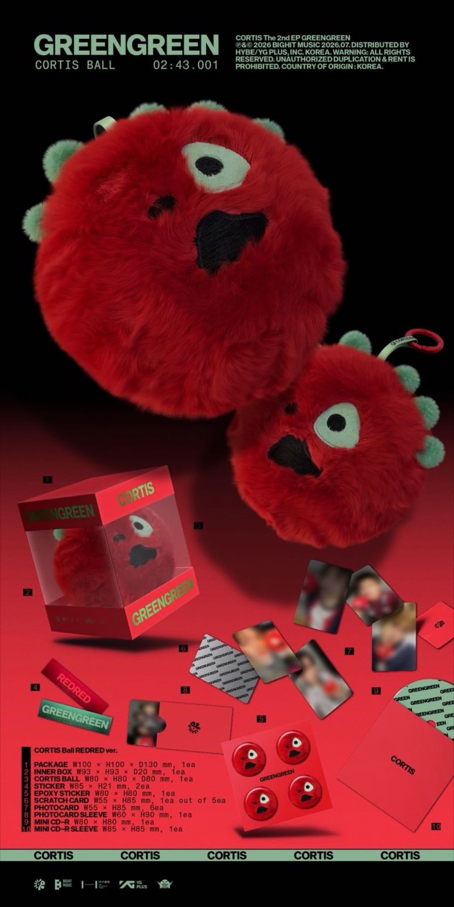 Cortis ball roja
