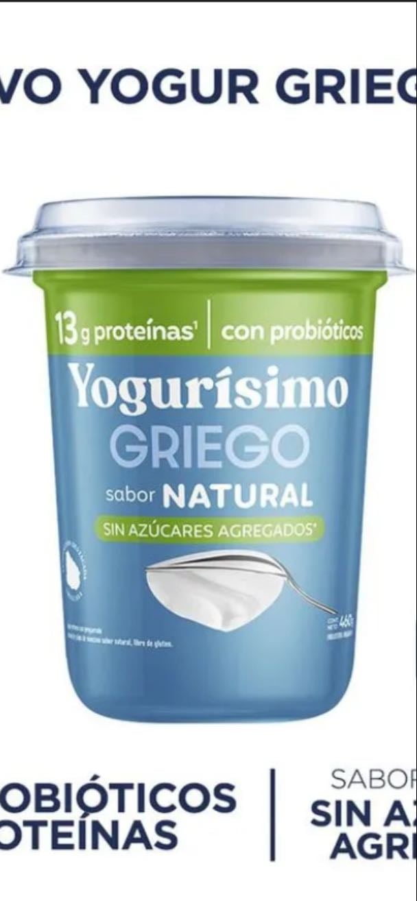 Yogurisimo griego natural - El sin azúcar, me ENCANTA, de los pocos griegos que probe y lo amo un clásico para comer en bowl y para cocinar