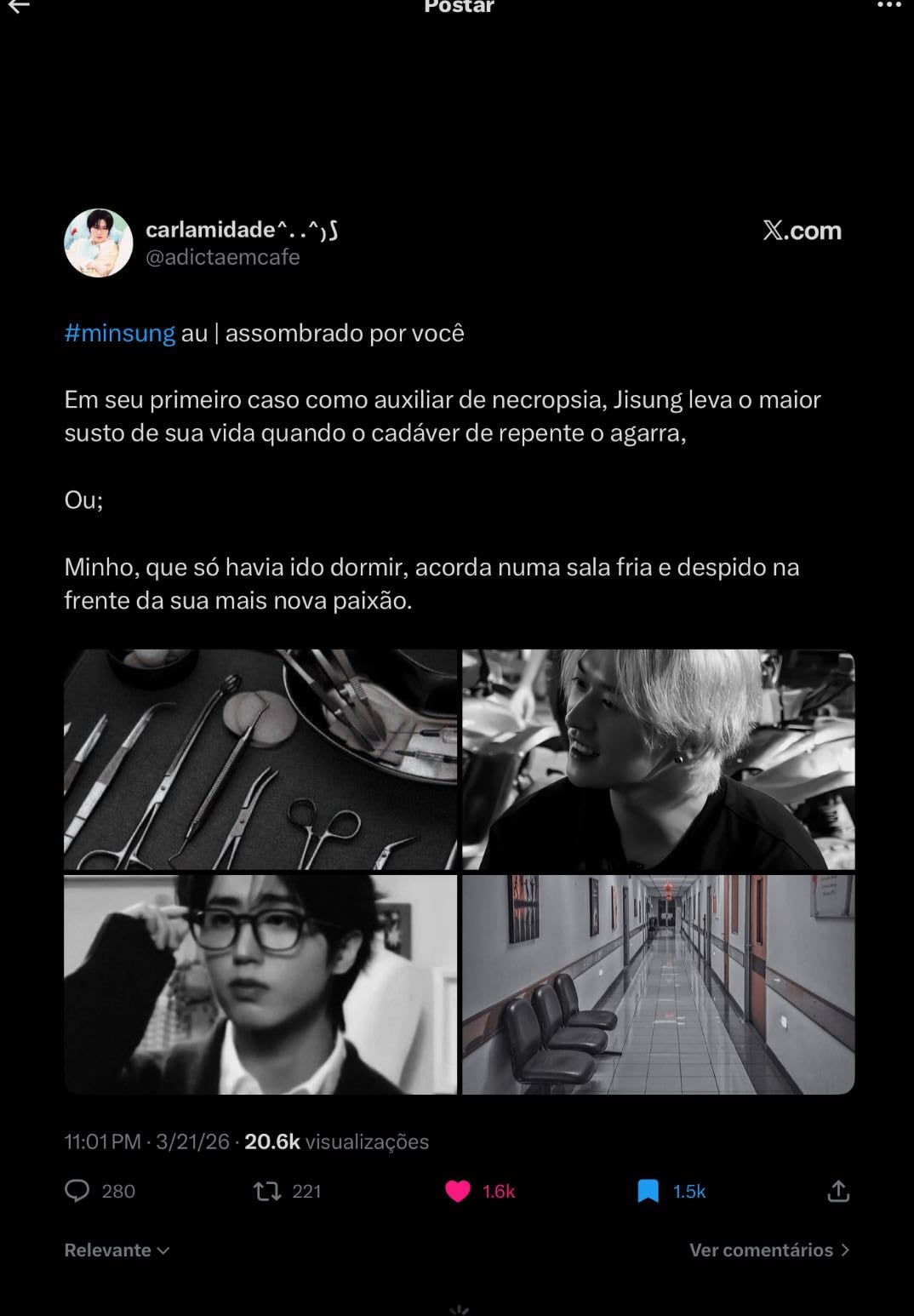 assombrado por você - carlamidade (@adictaemcafe)