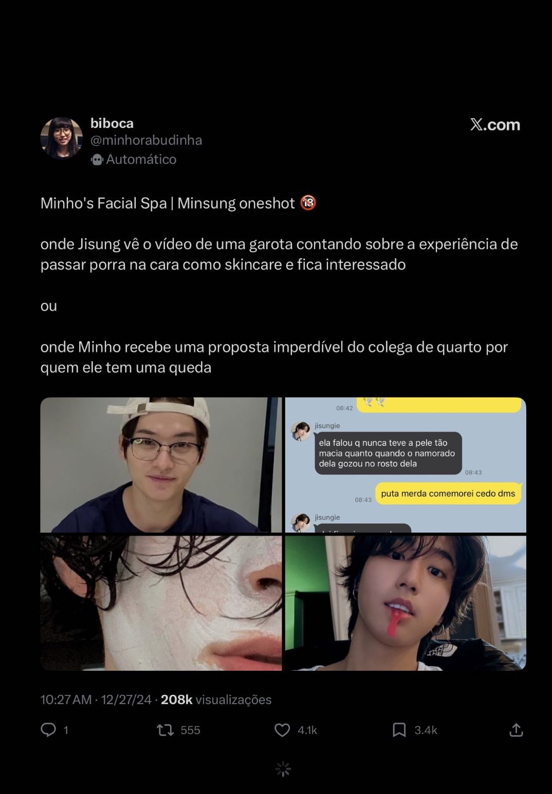 minho’s facial spa - biboca (@minhorabudinha)