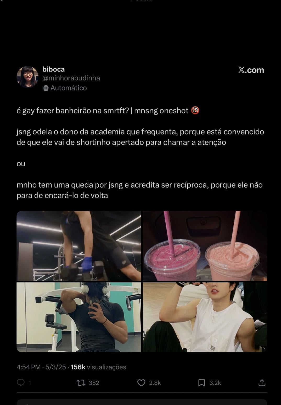 é gay fazer banheirão na smrtft? - biboca (@minhorabudinha)