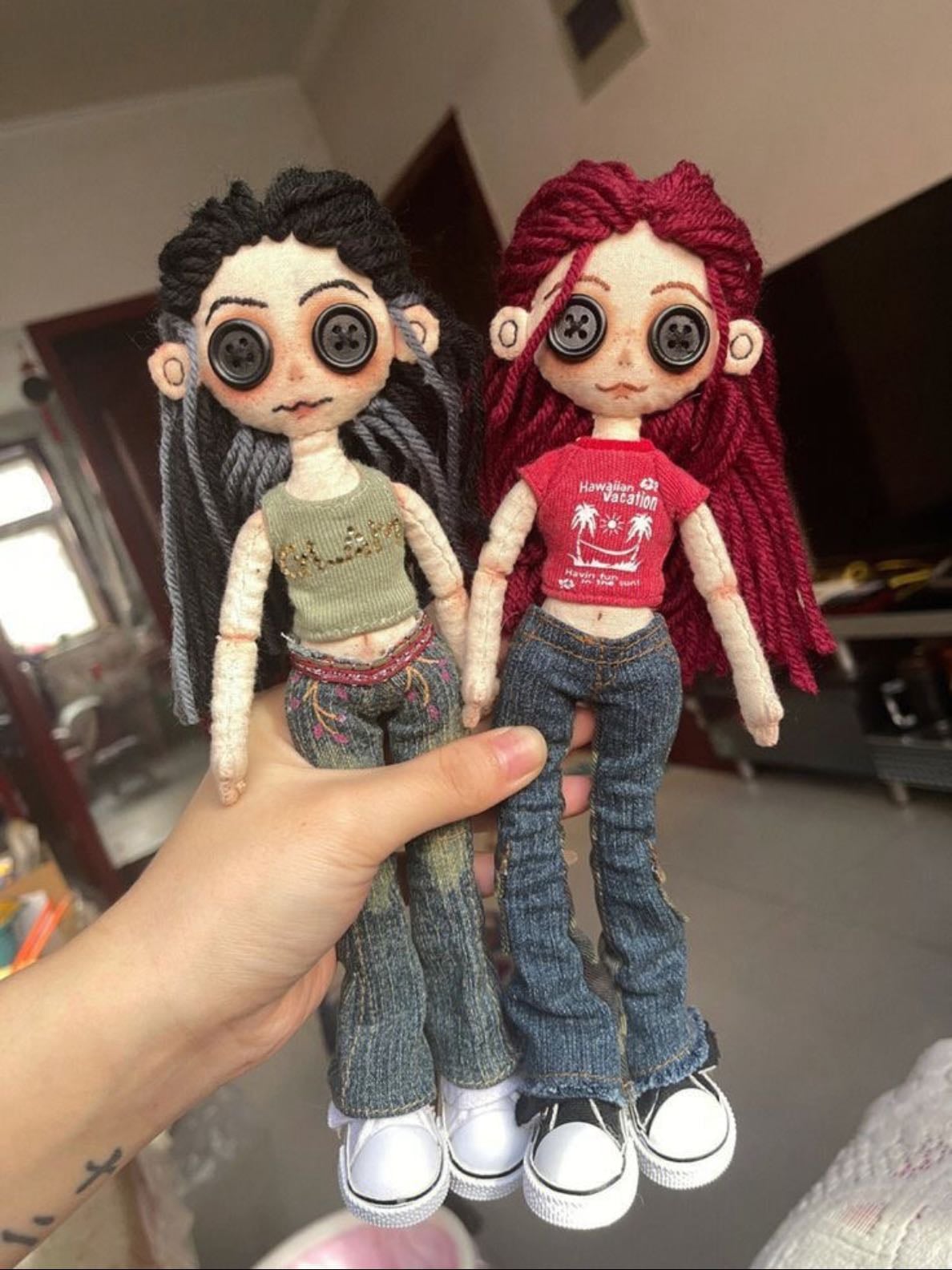 Custom Coraline doll/lalaloopsy doll